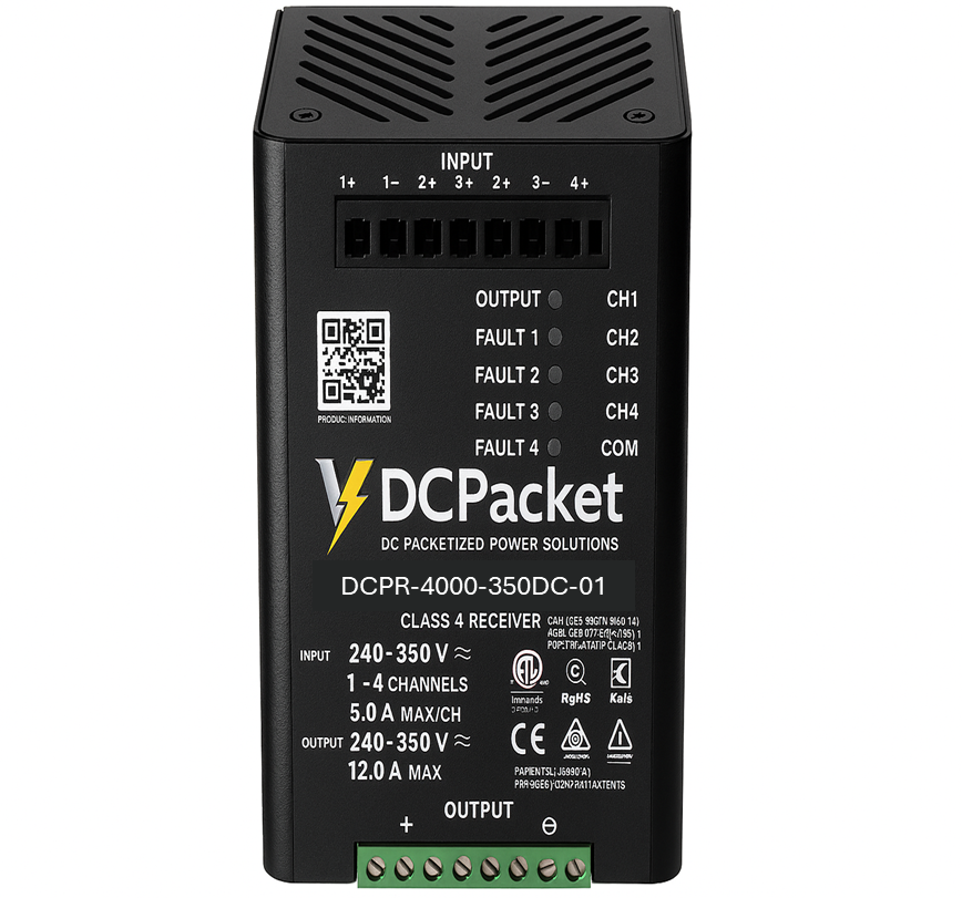 DCPacket Titan Receiver — DCPR-2500-56DC-03 Class 4 Digital Electricity Receiver